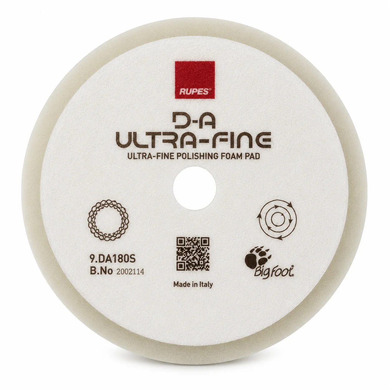 RUPES 9.DA180S – Velcro Polishing Foam D-A Ultra-Fine High Performance Ø150/180 mm