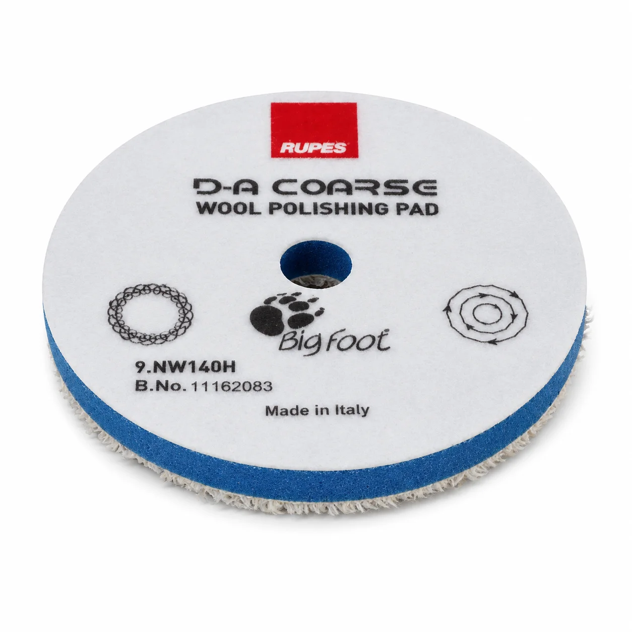 RUPES 9.NW80H Blue/Yellow– Wool Polishing Pads Ø80/90 mm