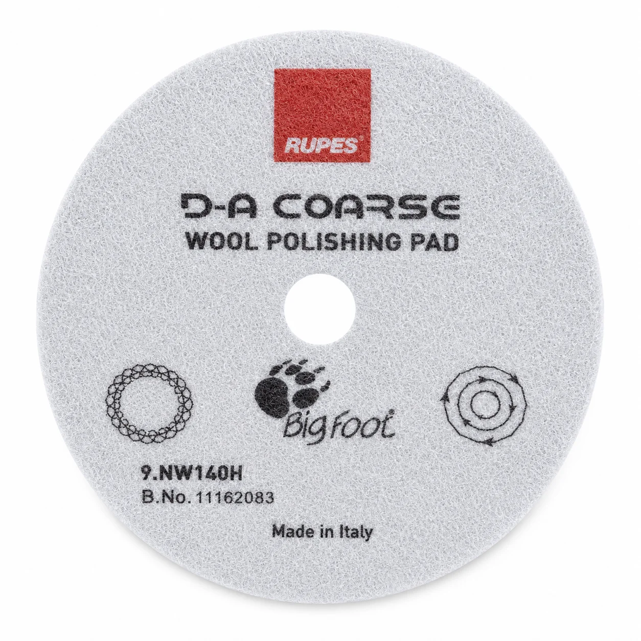 RUPES 9.NW160H – Blue/Yellow Wool Polishing Pad Coarse Ø150/170 mm